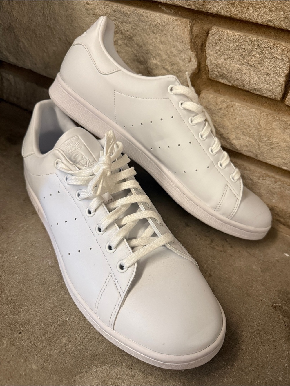 Men's Classic White Leather Sneakers - Minimal Low-Top